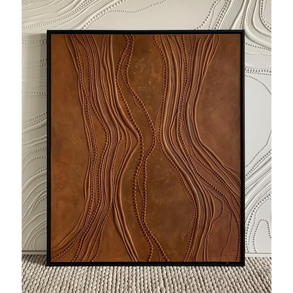 Organic & Structured Texture Art Featuring Flowing Lines for Bedroom, Living Room, Office Decor