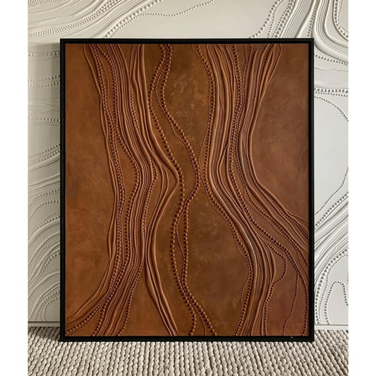 Organic & Structured Texture Art Featuring Flowing Lines for Bedroom, Living Room, Office Decor