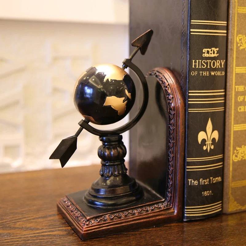 European Style Globe Bookends- Set of 2