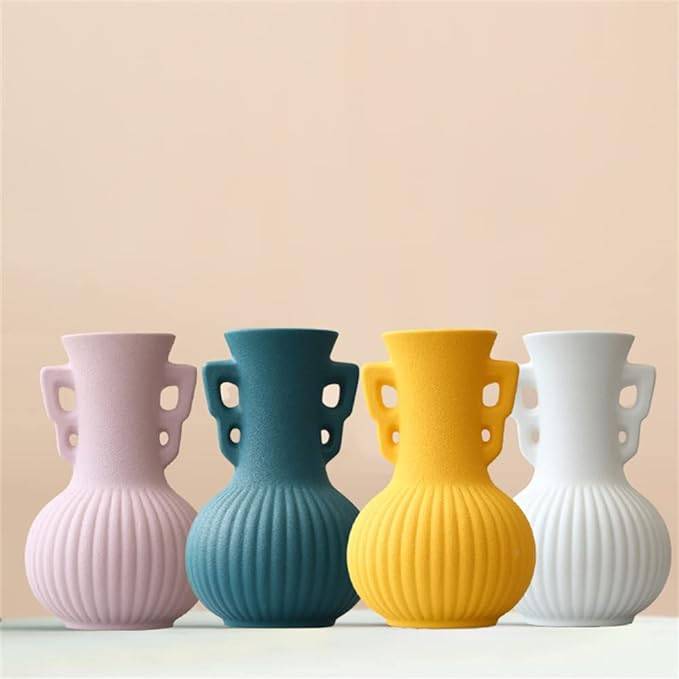 Colorful Ceramic table Vase- Set of 4