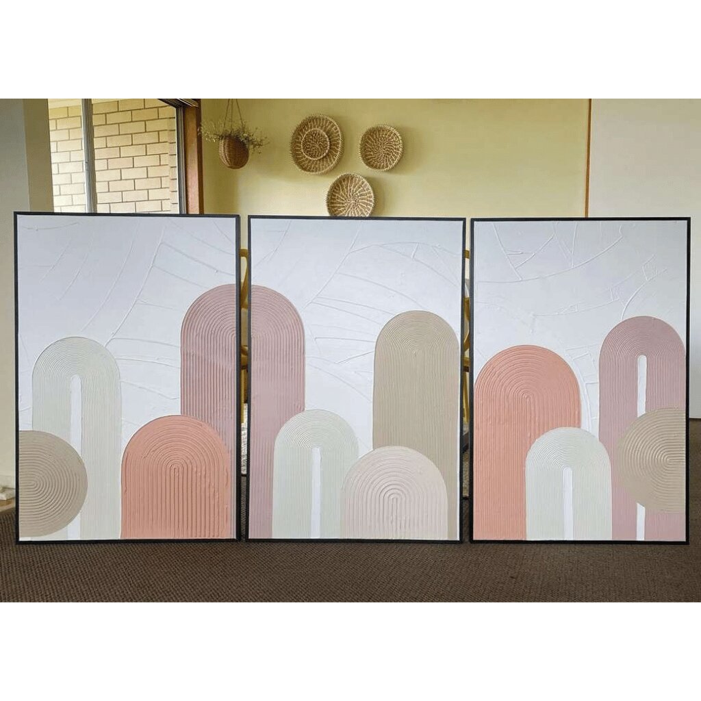 Modern Abstract Arch Wall Art – Handmade for Home Interiors