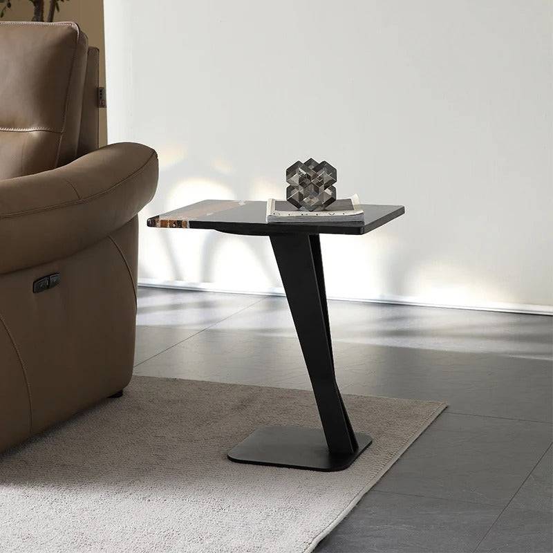 Nordic Luxury Black sofa marble side table