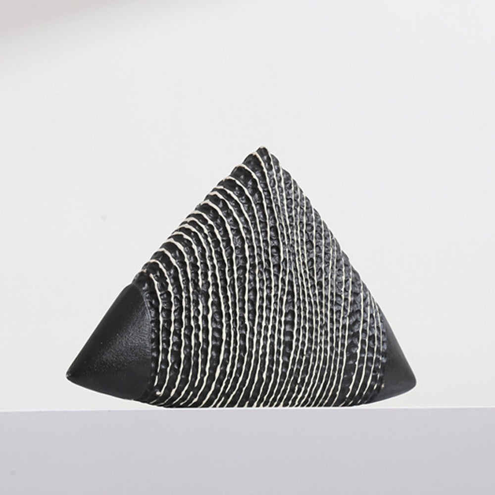 Black & White Ceramic triangle table decor Set of 2