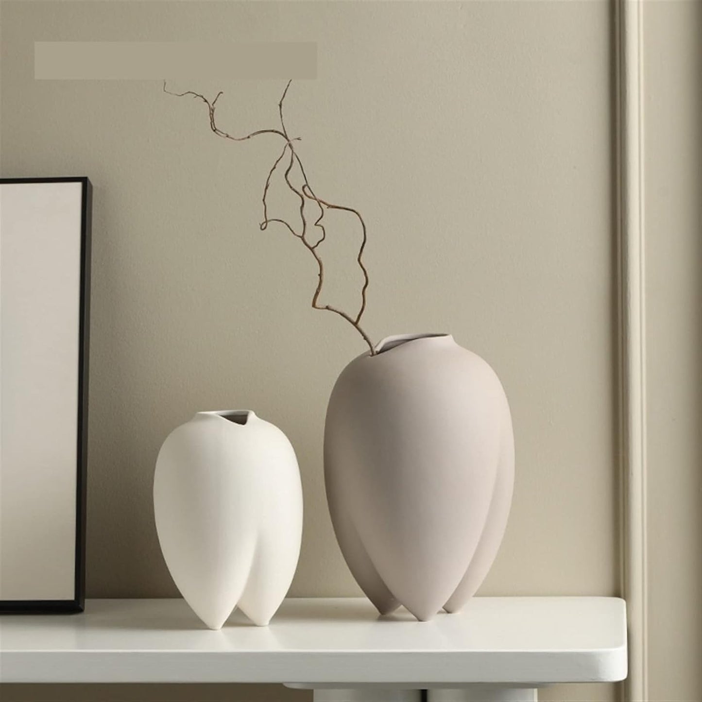 wabi-sabi ball shaped porcelain ceramic vase
