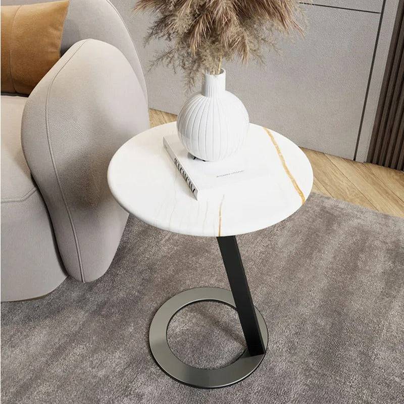 Circular Modern Touch sofa marble  side table