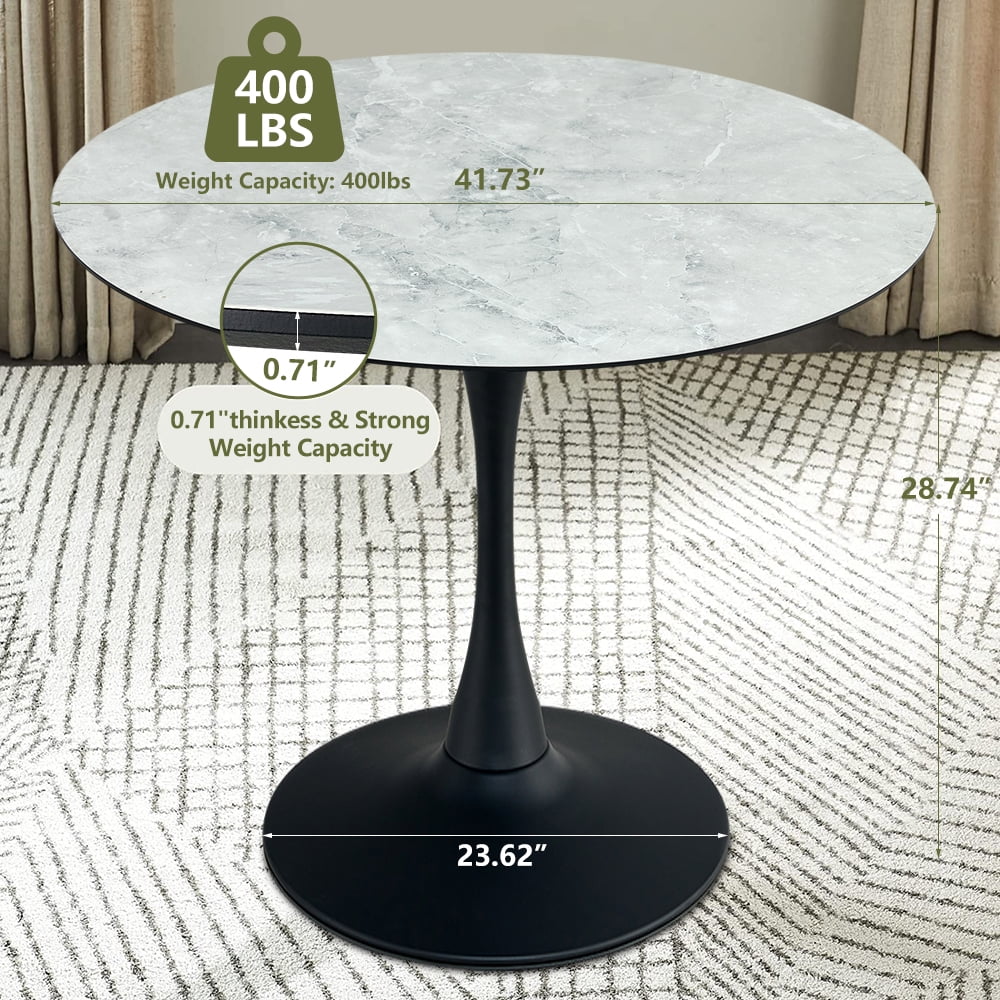 Simple minimal center table with marble top