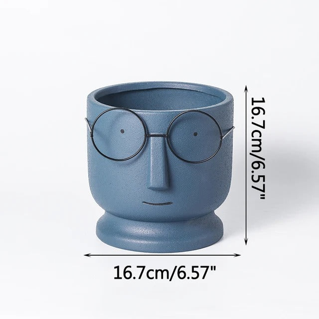 Optical face table vase -  1 piece - big & small size