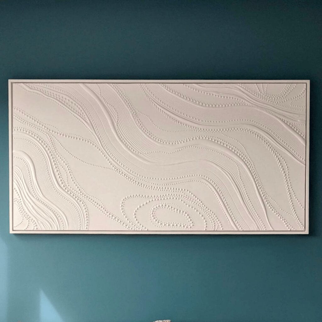 Harmonious Texture Art with Flowing Lines & Beads for Bedroom, Living Room, Office