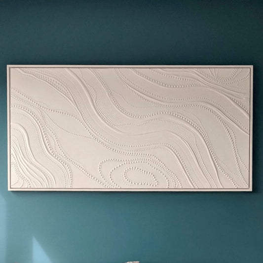 Harmonious Texture Art with Flowing Lines & Beads for Bedroom, Living Room, Office
