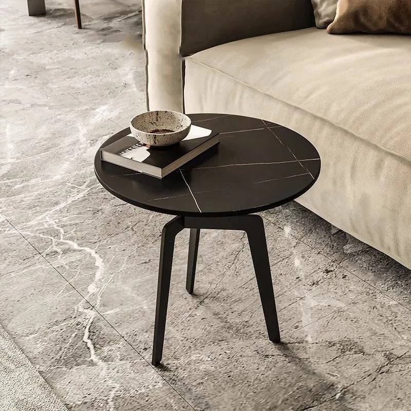 Tribeca Italiano black & White sofa marble side table