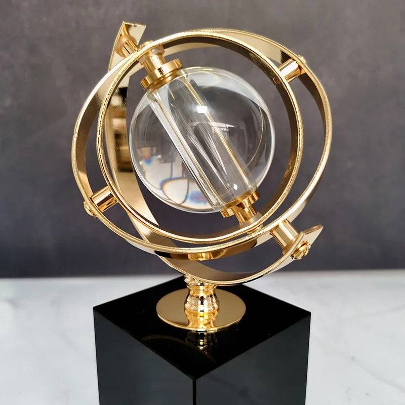 Crystal Globe Bookends - Set of 2