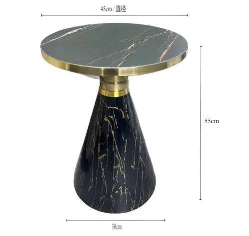 Cone Shaped sofa side marble table
