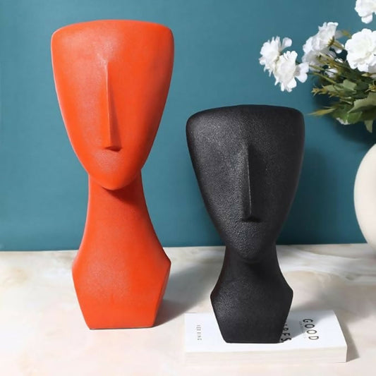 Greek Style Simple Face Table Decor - set of 2