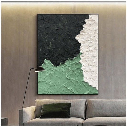 Abstract Beige & White Wall Art for Bedroom & Living Room