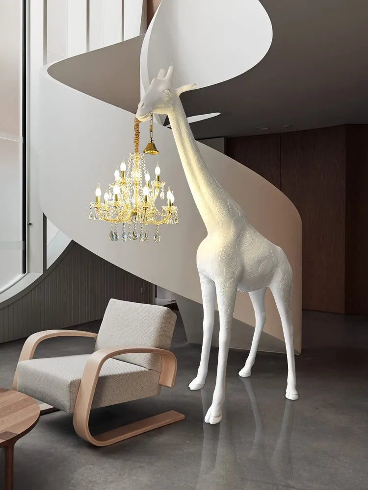 Floor Lamp chandelier Animal Fiber Sculpture