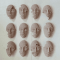 Architectural Human Face Elegance Terracotta Wall Mural- set of 12