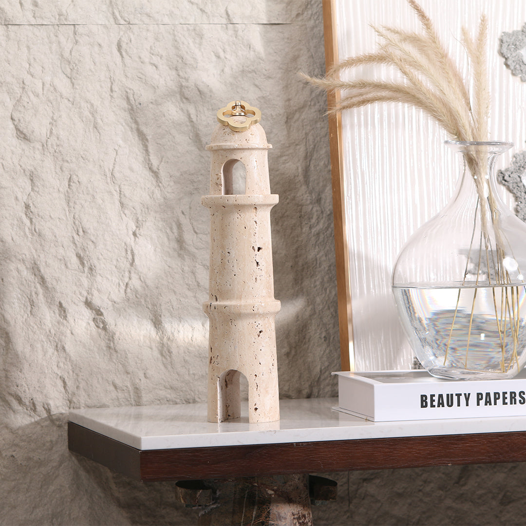 Lighthouse marble center table decor- set of 2