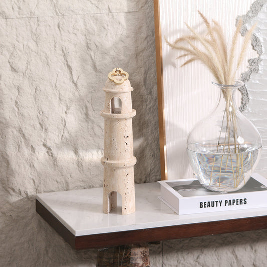 Lighthouse marble center table decor- set of 2