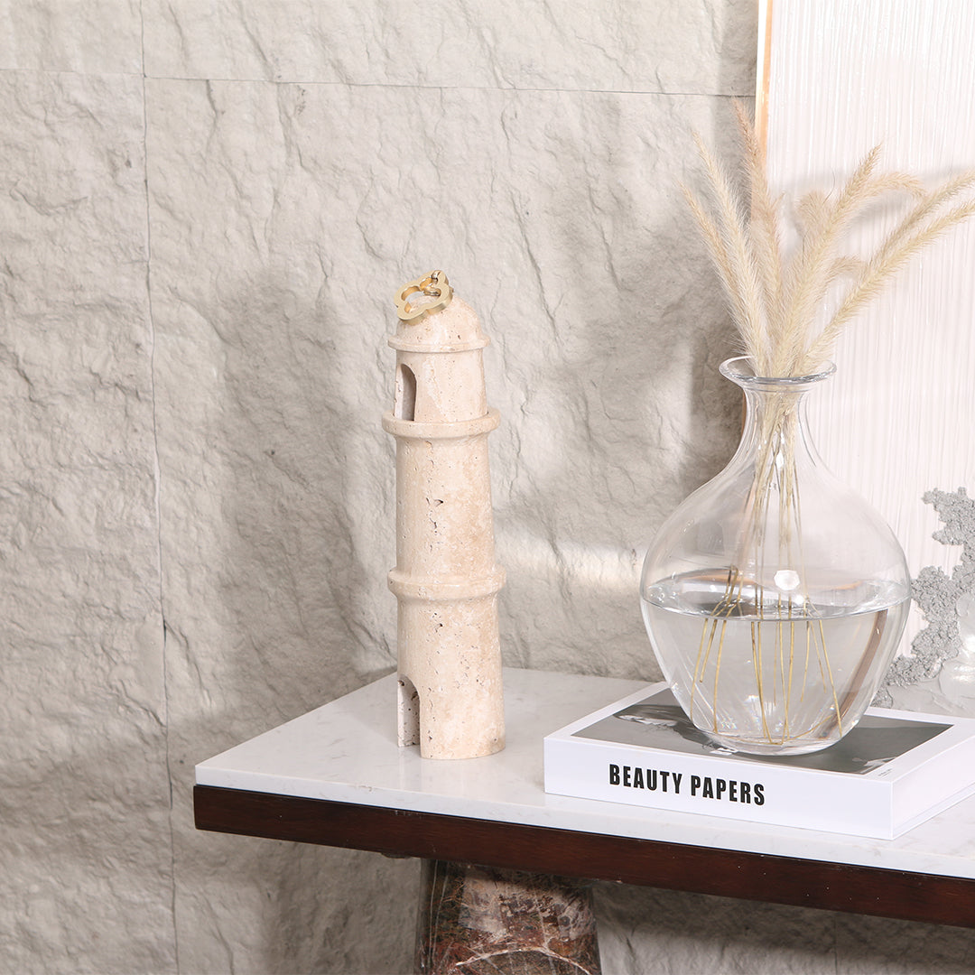 Lighthouse marble center table decor- set of 2