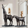 Boy Rider on Horse Center Table Decor - 1 Pair