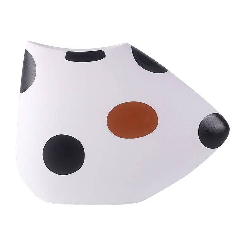 Abstract Cow Figurine Ceramic table Vase- Set of 3