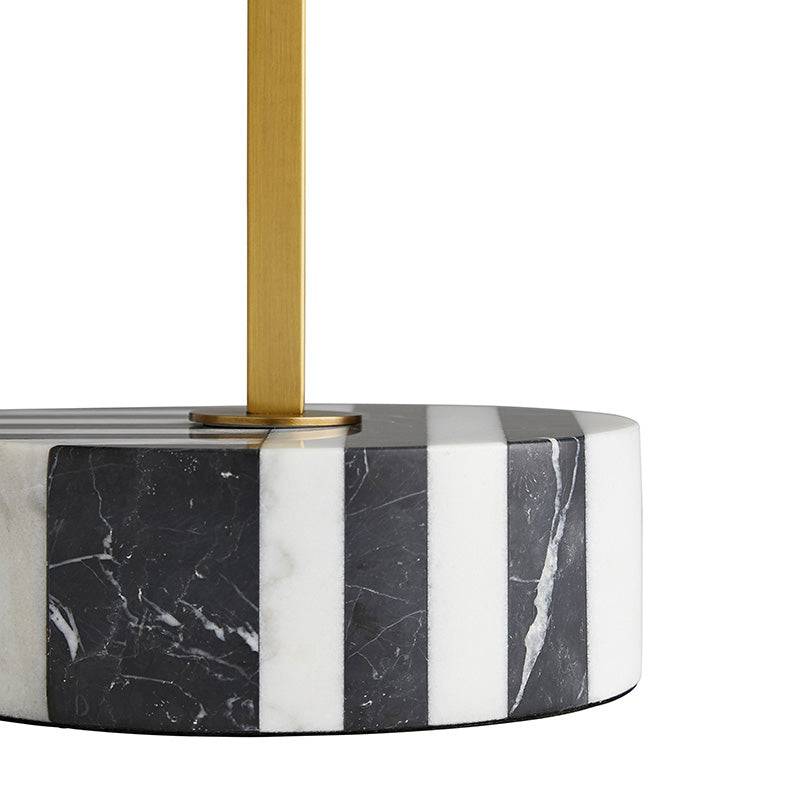 Striped European style Marble & Metal sofa marble side table