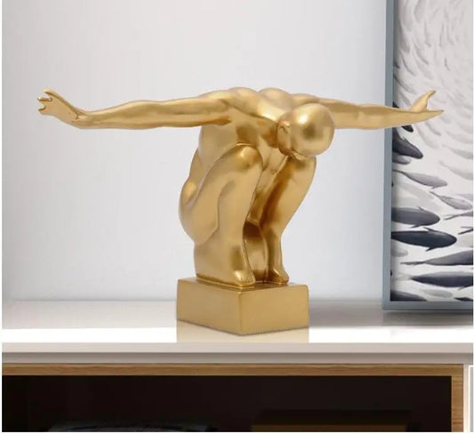 Men Eagle Seated Position Table Decor