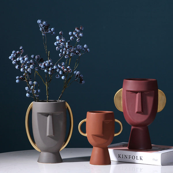 Nordic Ceramic Flower pot vase - set of 2