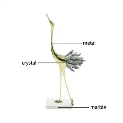 Crystal Crane table decor - set of 3