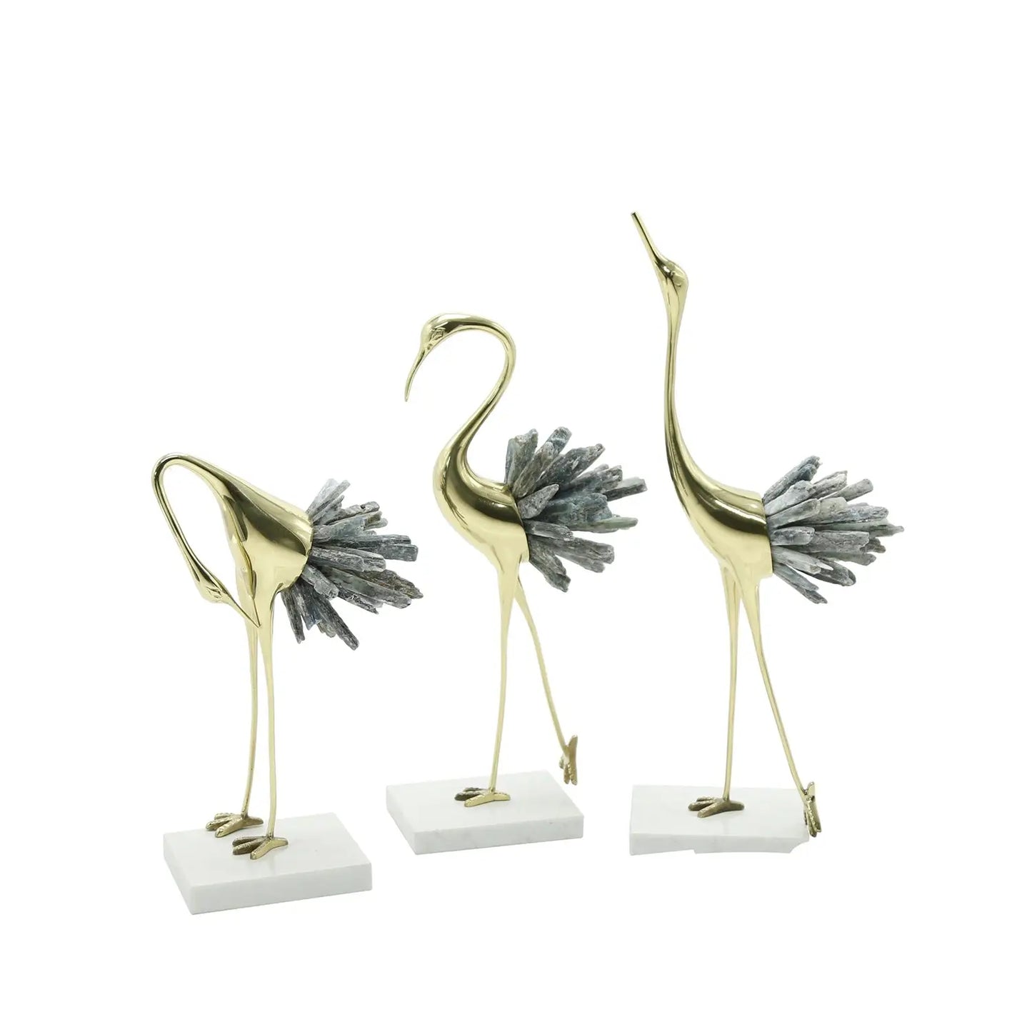 Crystal Crane table decor - set of 3