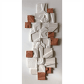 Geometric Impressions Terracotta Wall Mural- set of 25