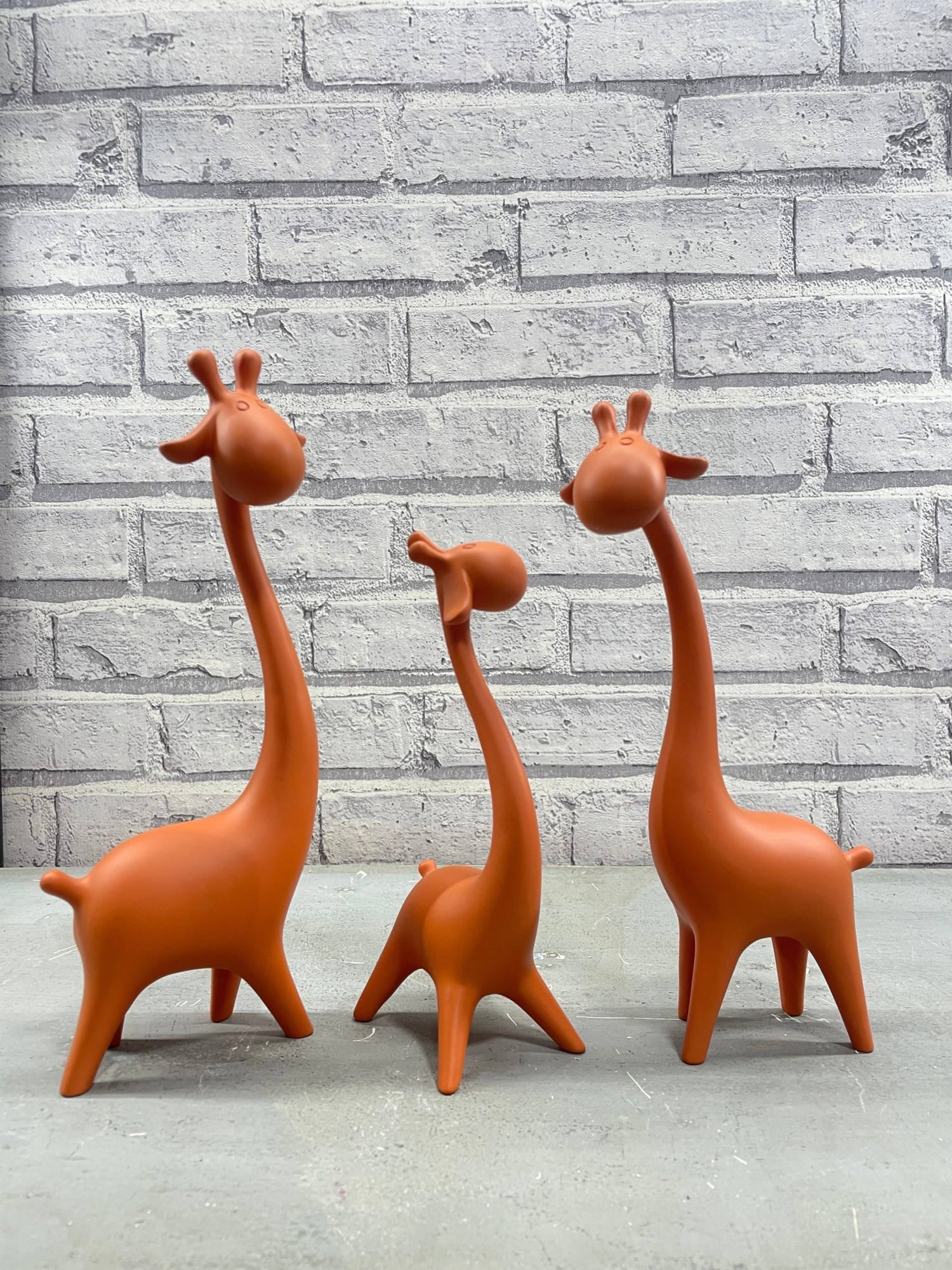 Giraffe Sculpture Family of Three Statues
