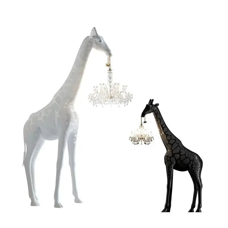 Giraffe Floor Lamp chandelier Fiber Sculpture