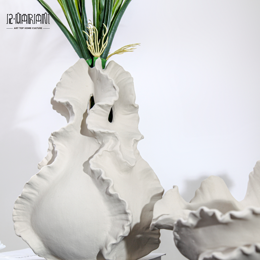 Modern Art Nordic Minimalist White Ceramic Vase Sets for Home Decoration