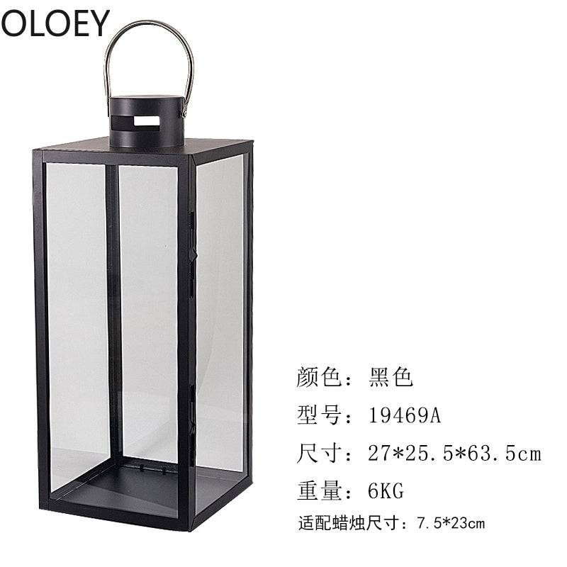 Black Metal Lantern - Set of 3