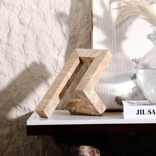 Geometric Marble table Sculpture - 1 Piece