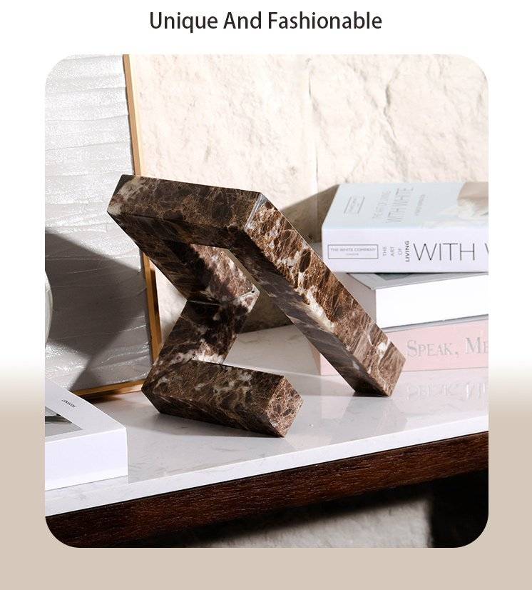 Geometric Marble table Sculpture - 1 Piece