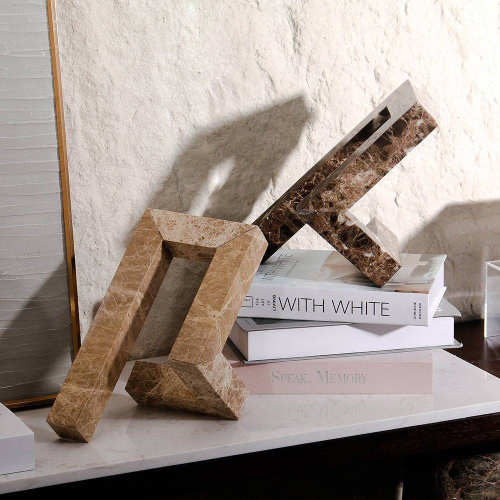 Geometric Marble table Sculpture - 1 Piece