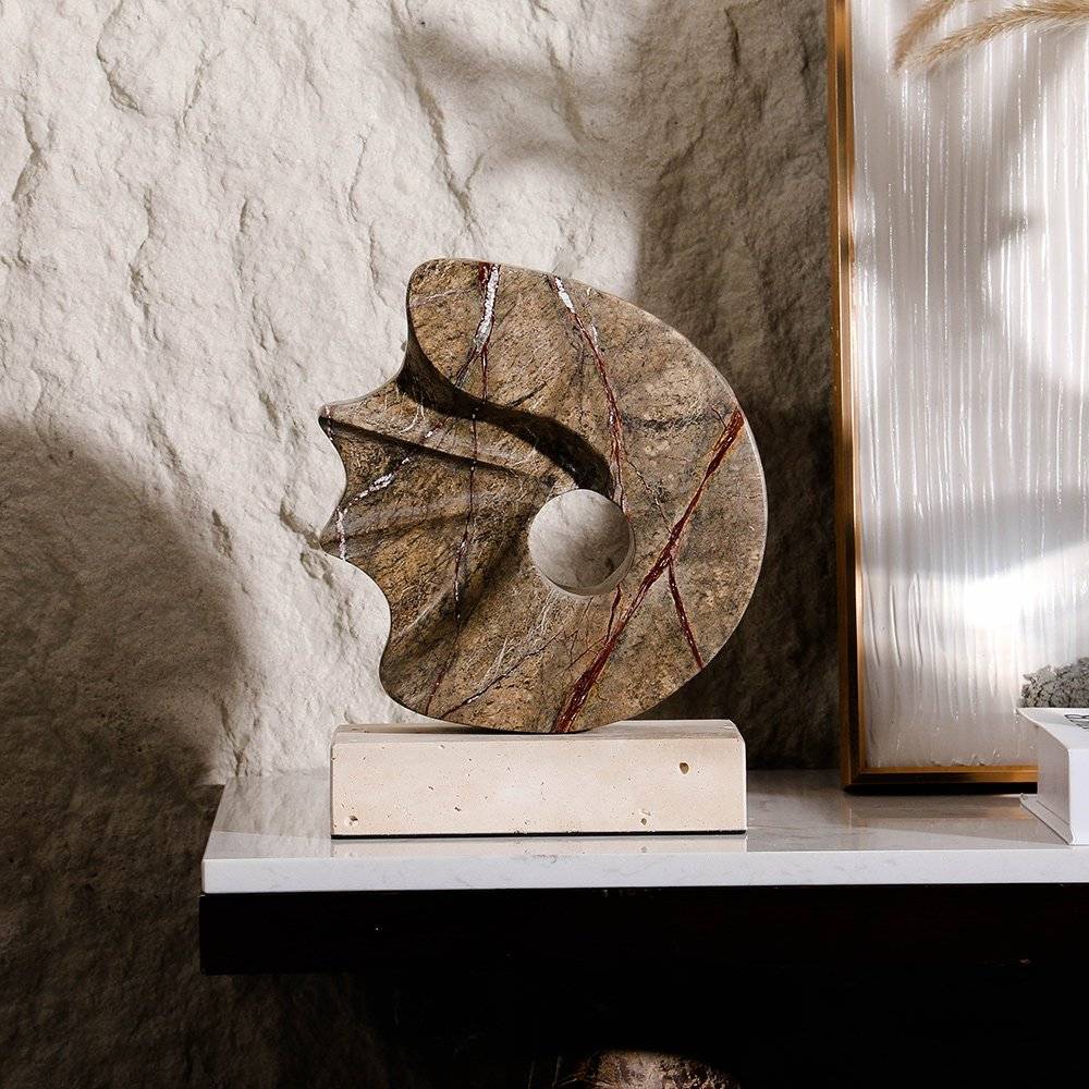 Geometric Marble table Sculpture - 1 Piece