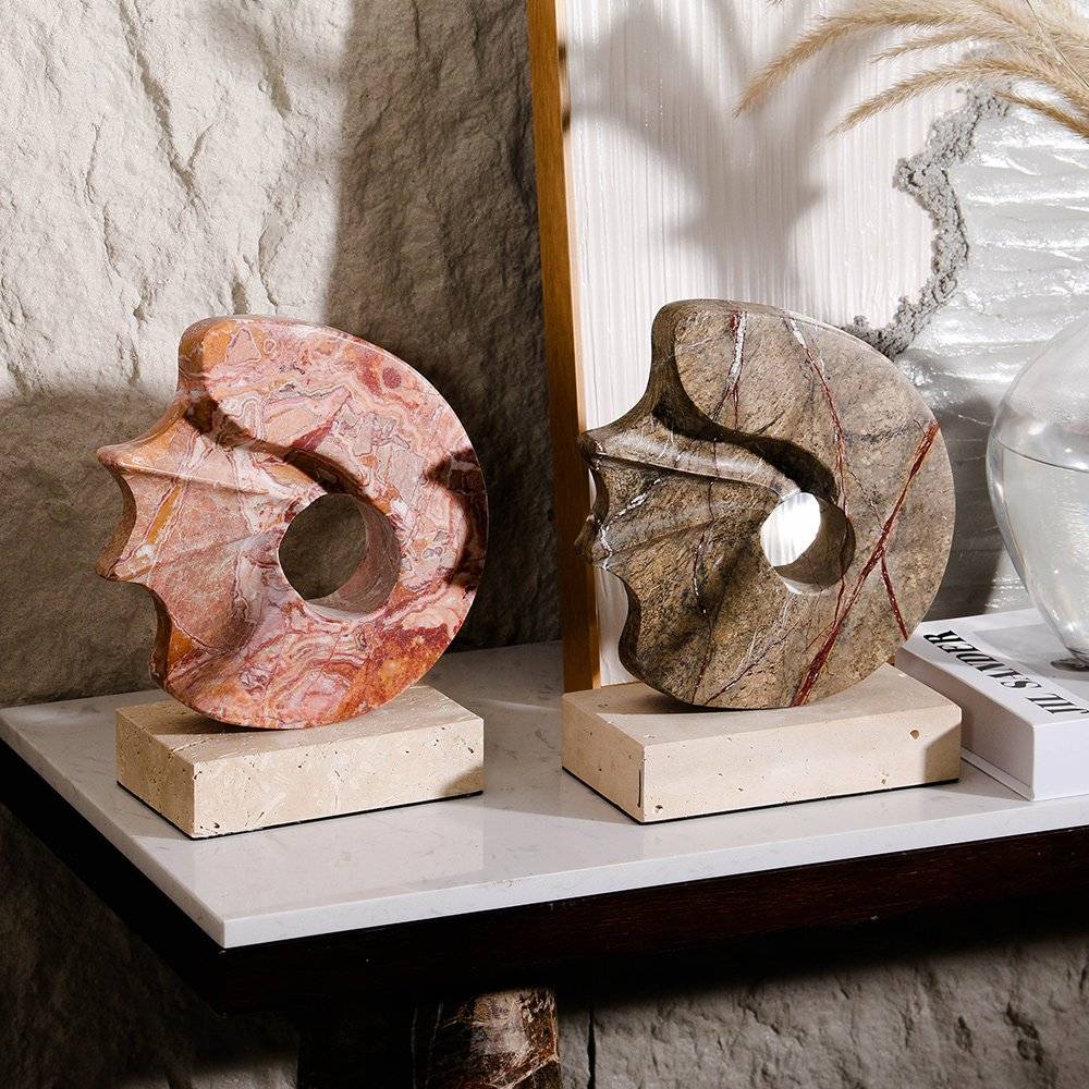 Geometric Marble table Sculpture - 1 Piece