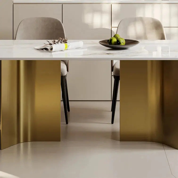 Italian marble Cross Style luxurious Dining Table 6 seater