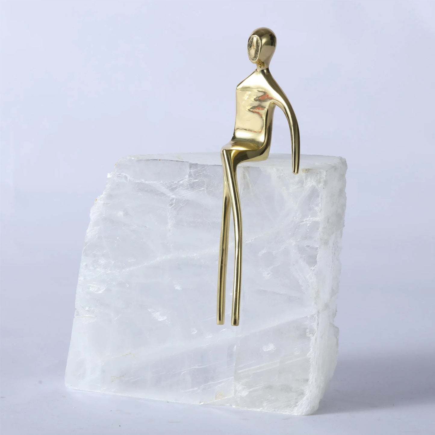 Crystal Seated Luminary Idol table decor - set of 3
