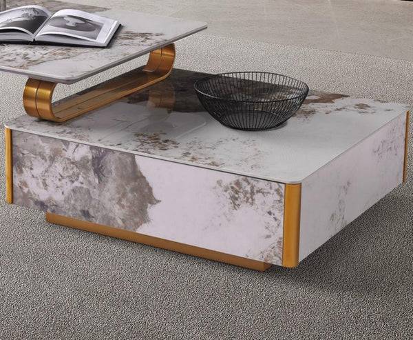 a close up of a table on a carpeted floor