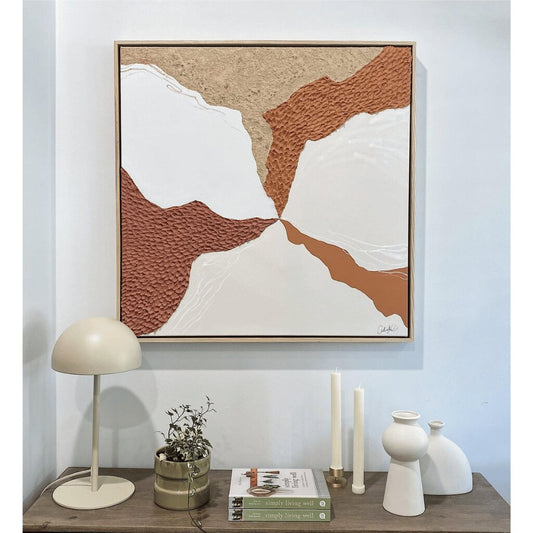 Minimalist Beige & White Abstract Wall Art for Bedrooms