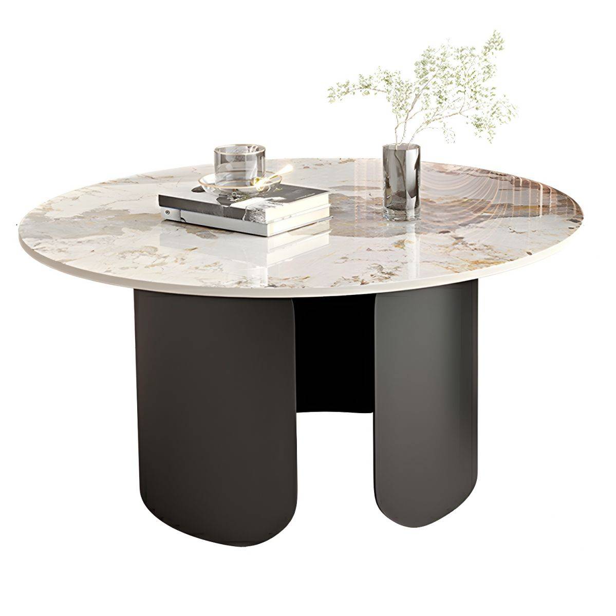 a table with a vase on top of it