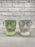 Optical face table vase