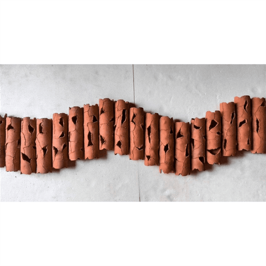 Pipe Shape Wave flow Terracotta Wall Mural