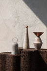 Brazilian Style Marble table Vase & Coper finish - Set of 3
