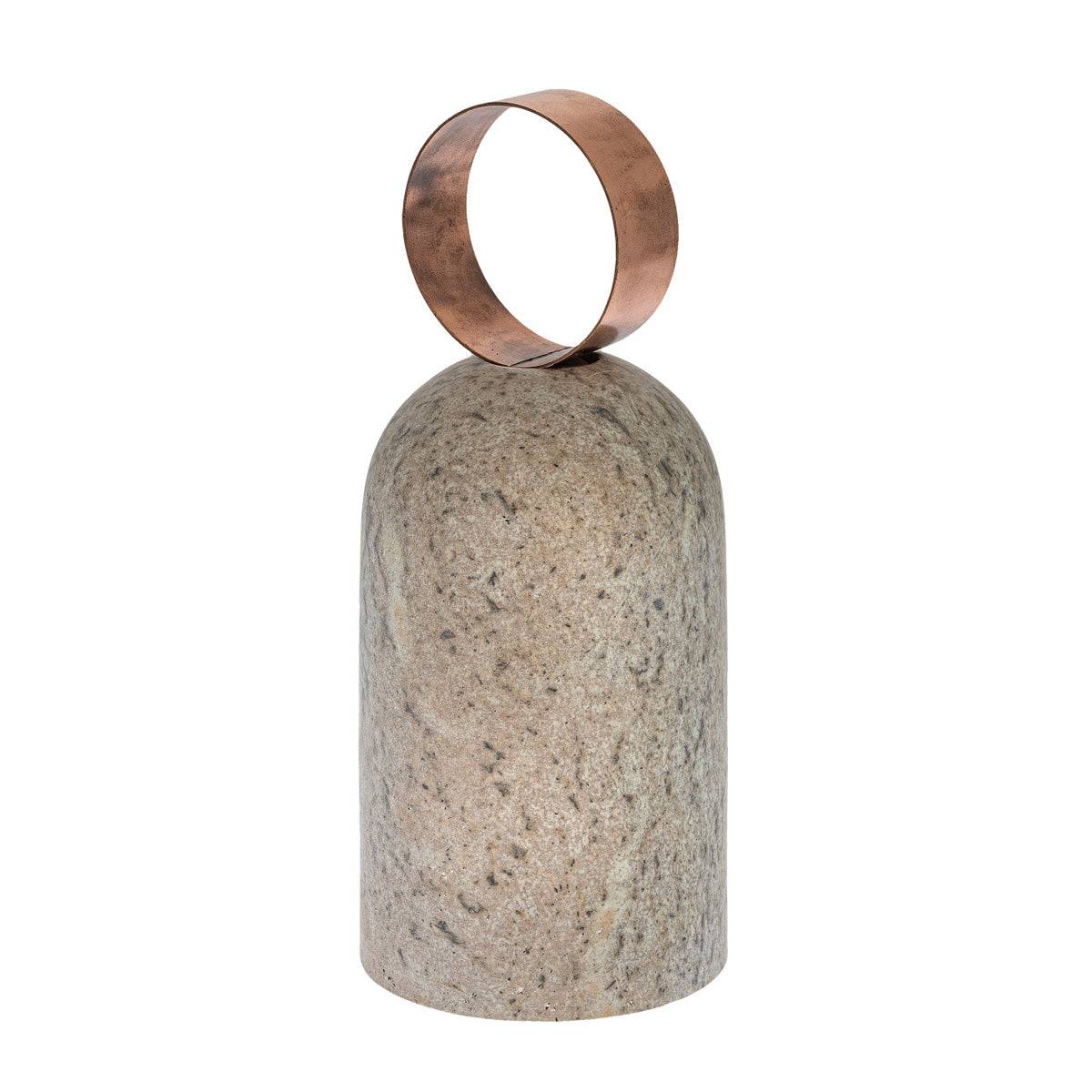 Brazilian Style Marble table Vase & Coper finish - Set of 3