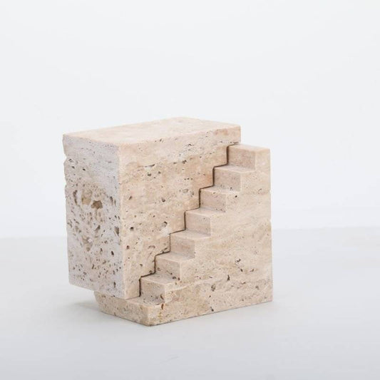Stair Cube Marble table Sculpture - 1 Piece